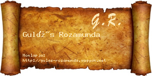 Gulás Rozamunda névjegykártya